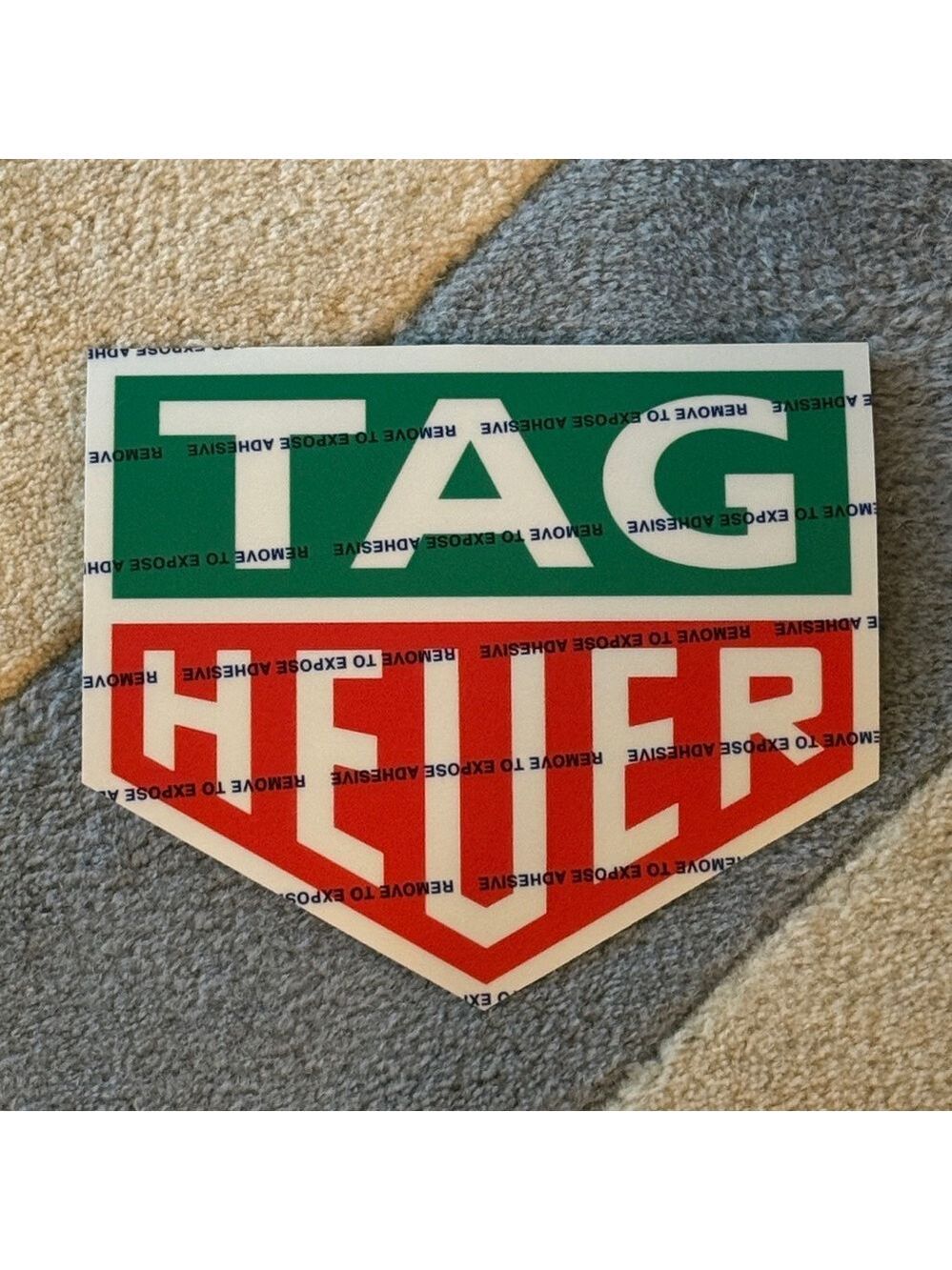 Tag Heuer Green and Red Logo Large Vintage Sticker - Picture 2 of 2